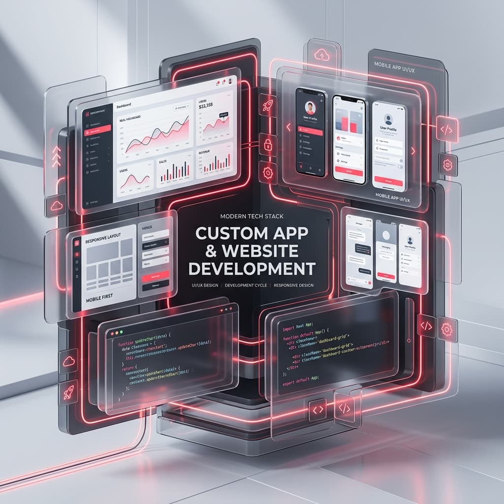 Modern App and Website Development Illustration